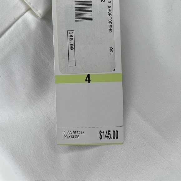 NEW Anne Klein White Sateen Straight Leg Pants Neutral Coastal Size 4 - Picture 8 of 10